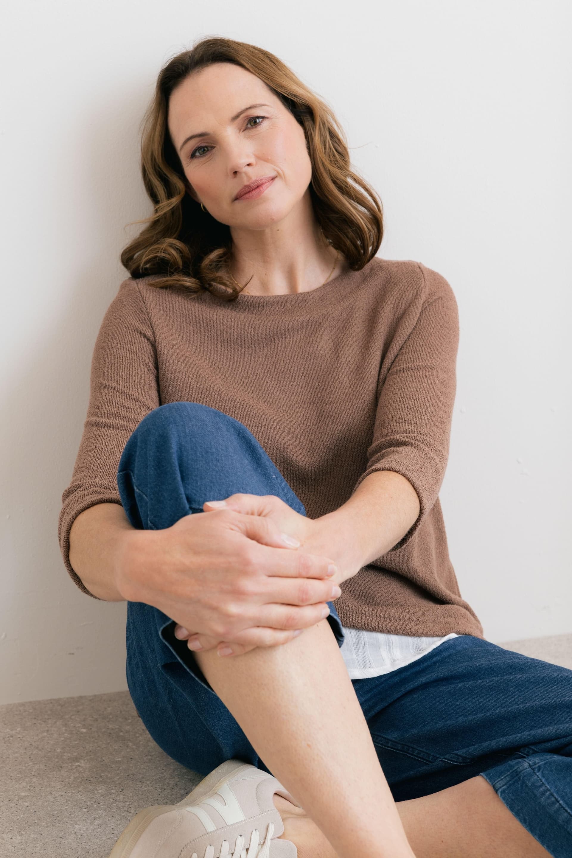 Lily & Me Lily & Me Women's Olive Shirt Jumper in Brown