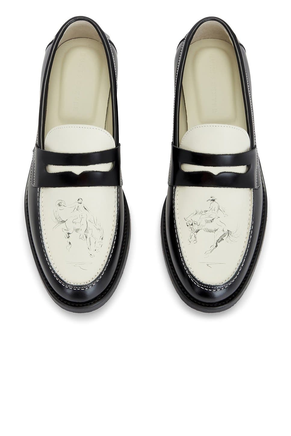 revolve Revolve Black & White Penny Loafer