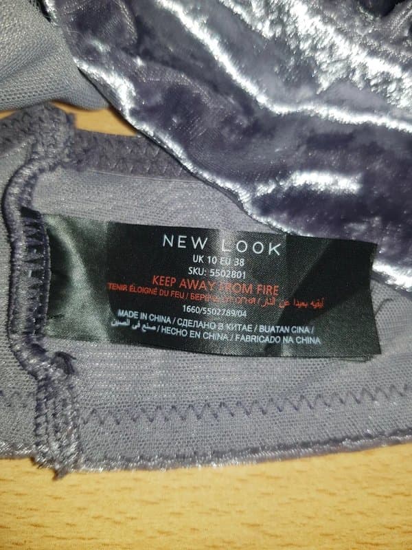 New Look Velvet bralette