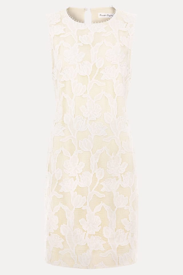 Phase Eight Phase Eight Women's Bryony Sleeveless Lace Mini Dress in Warm White - 2