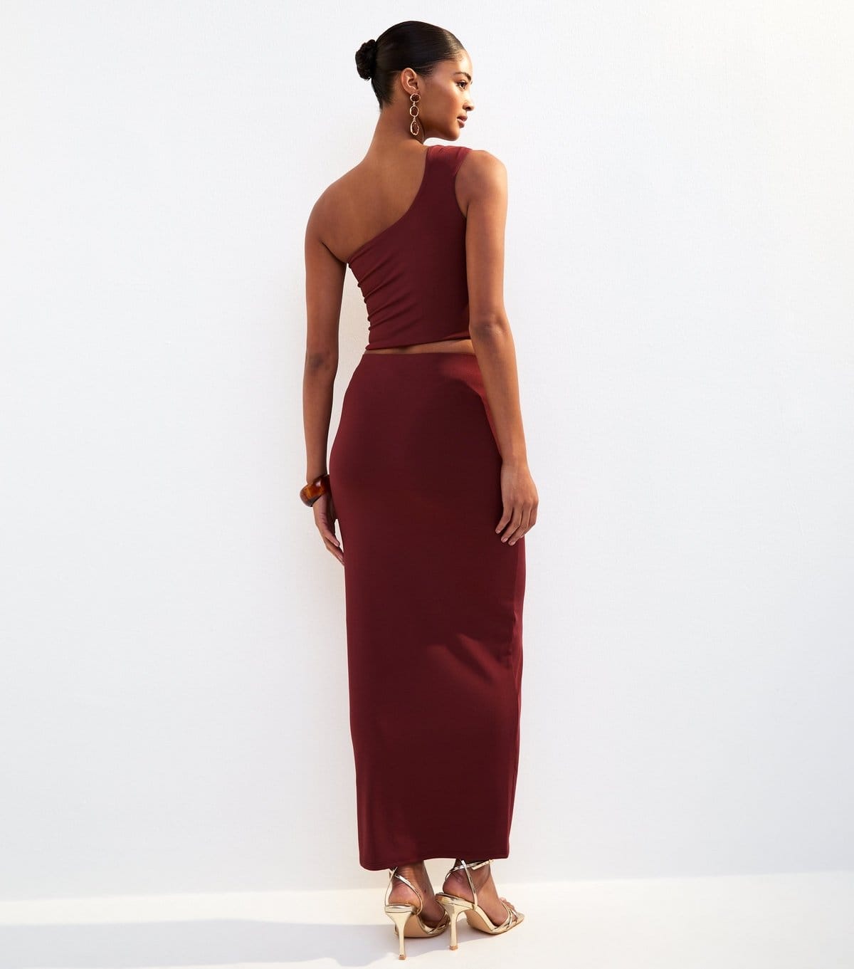 New Look Women's Rust Twist Detail Midi Skirt New Look - 4