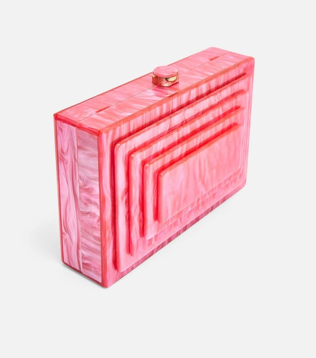 Public Desire Pink The Calimarble Resin Clutch Bag Public Desire New Look - 2