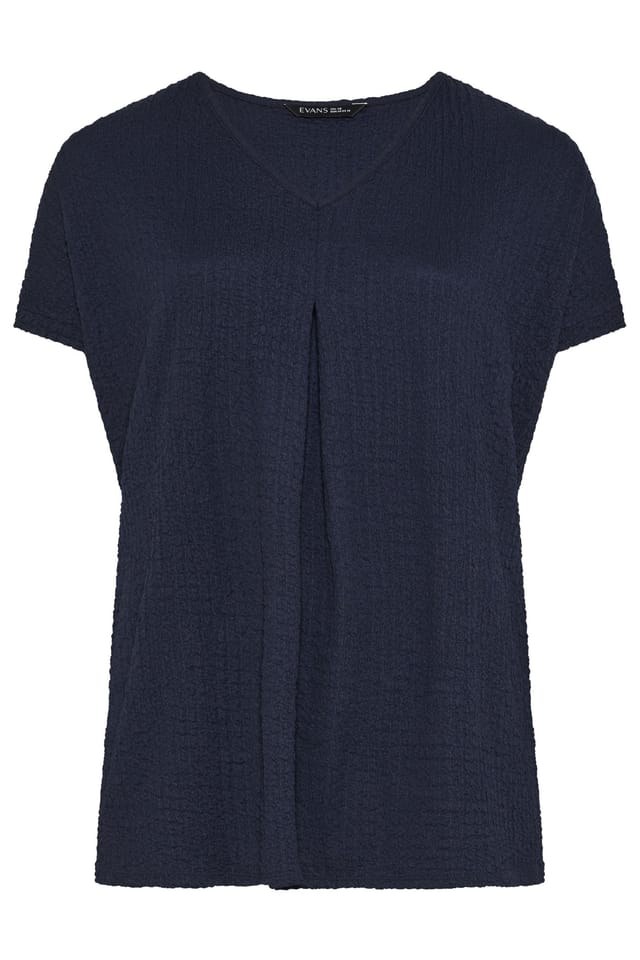 Evans Evans Women's 2 Pack Pleat Tops in Blue - 3