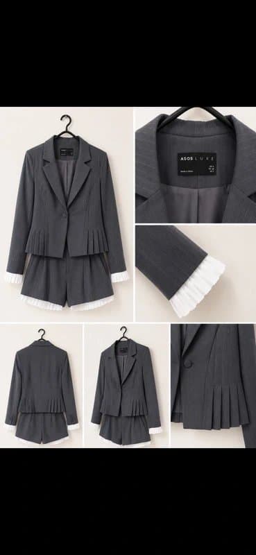ASOS Asos luxe pinstripe grey co ord