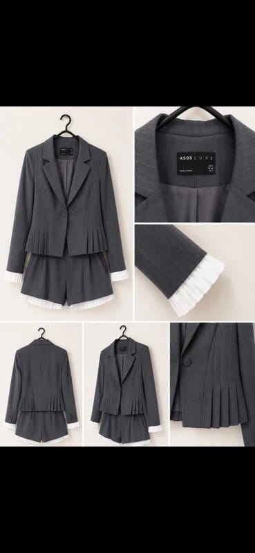 ASOS Asos luxe pinstripe grey co ord - 1