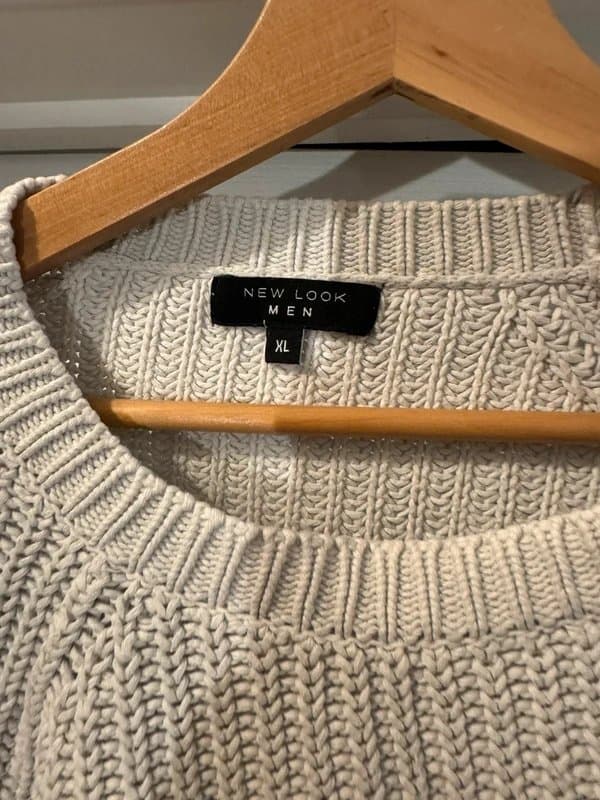 New Look White knitted jumper new look