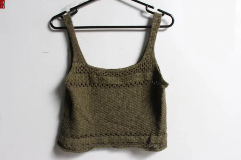 New Look New Look Womens Crochet Knitted Crop Top Green - Size Small S (H39)