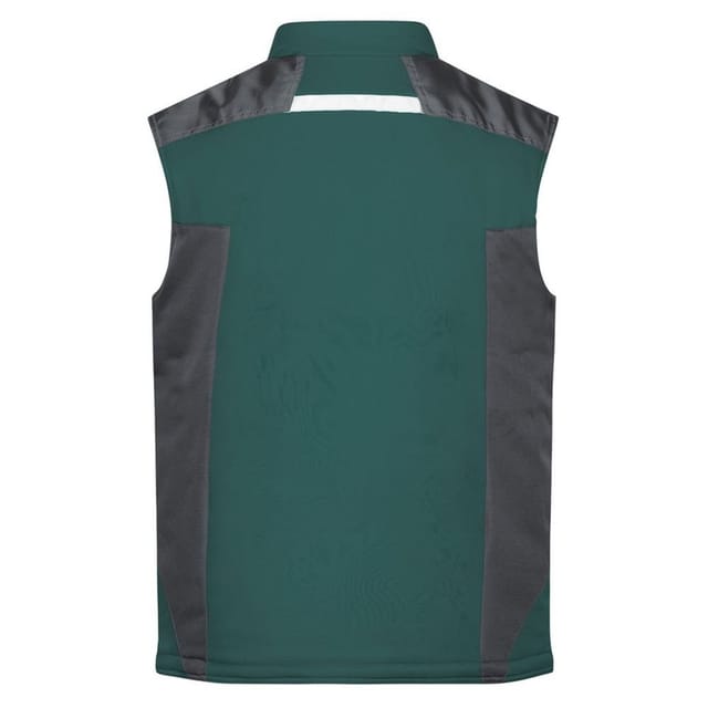 James and Nicholson James and Nicholson Men's Softshell Durable Gilet in Dark Green - 2