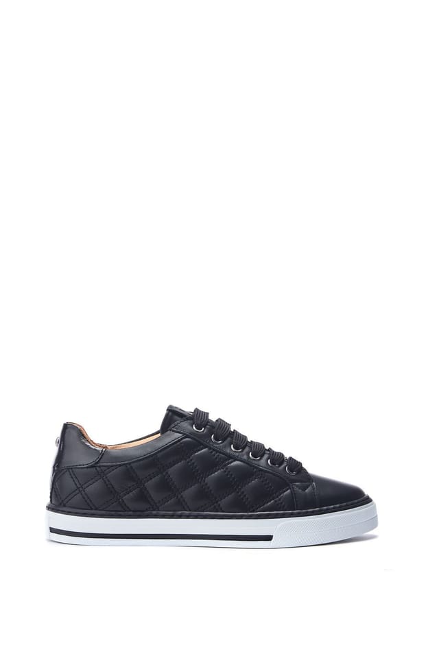 Moda In Pelle Moda In Pelle Women's 'Arzon' Leather New Trainers in Black - 2