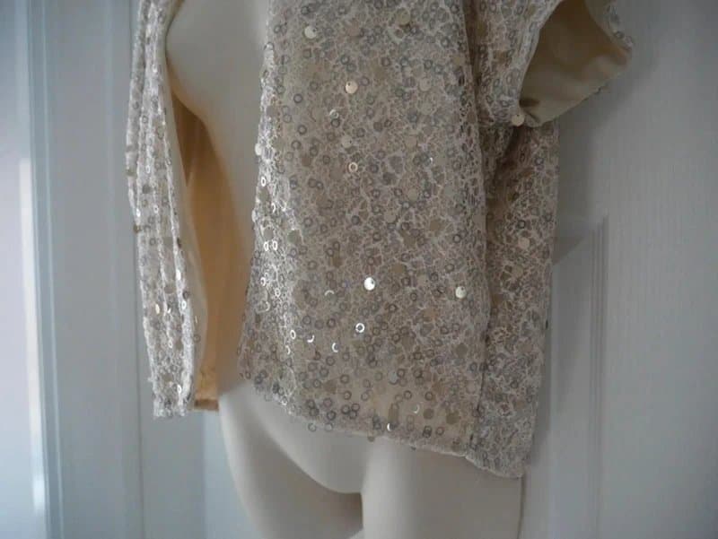 Be Beau Ladies Sequin Bolero Coat Size 16 New Gold Sequin Jacket Top Be Beau RRP £30