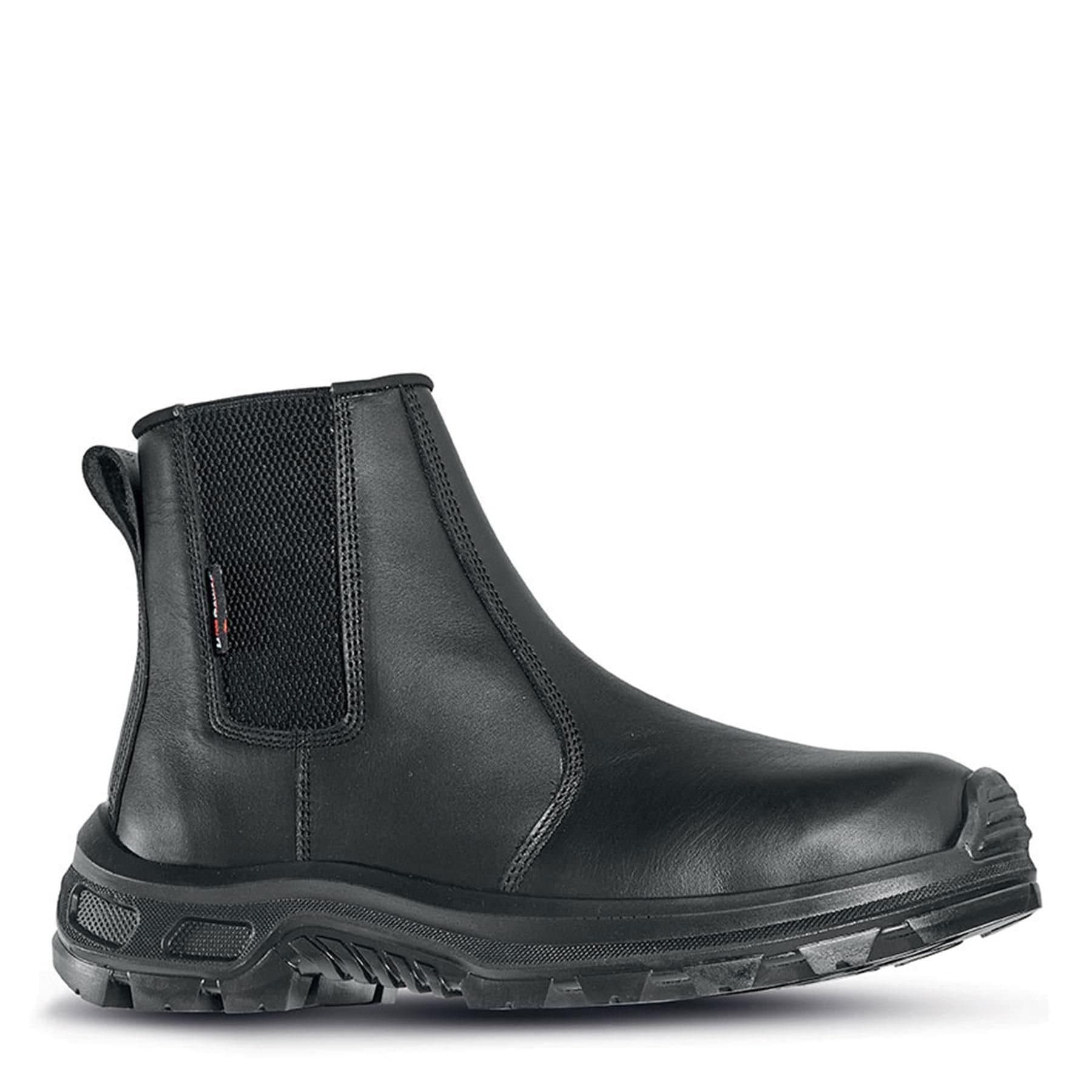 U-Power U-Power Men's Chelsea S3S ESD Pull-On Leather Chelsea Safety Boots in Black
