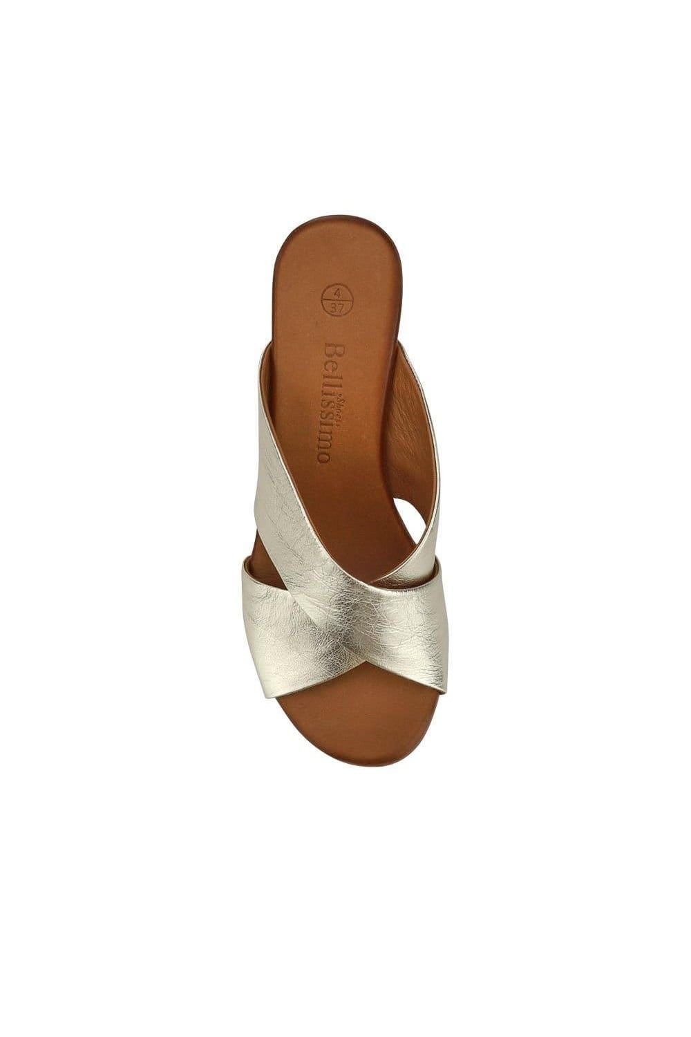 Bellissimo Bellissimo Women's Smart Leather Mules in Gold - 4