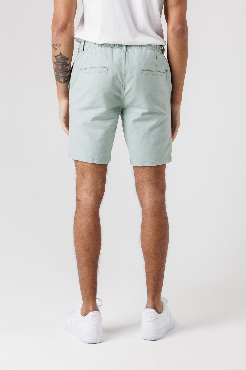 Tokyo Laundry Tokyo Laundry Men's Cotton Linen Shorts with Drawstrings in Light Green - 2