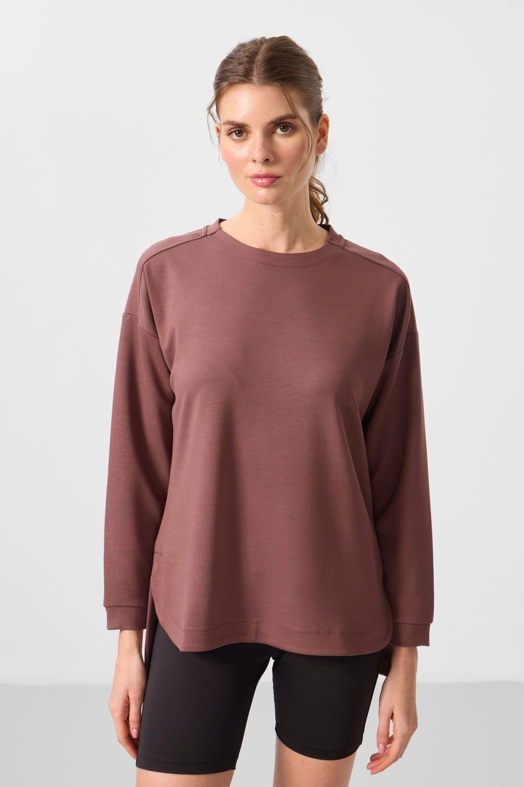 Tommy Life Tommy Life Women's Long Ribbed Tunic Top in Cream - 4