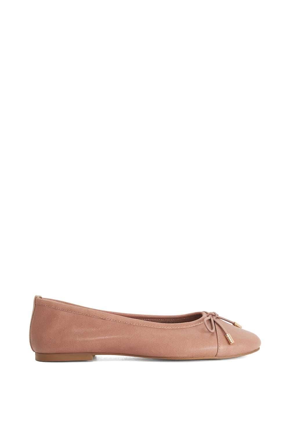 Dune London Dune London Women's 'Haliah' Leather Ballet Pumps in Pink