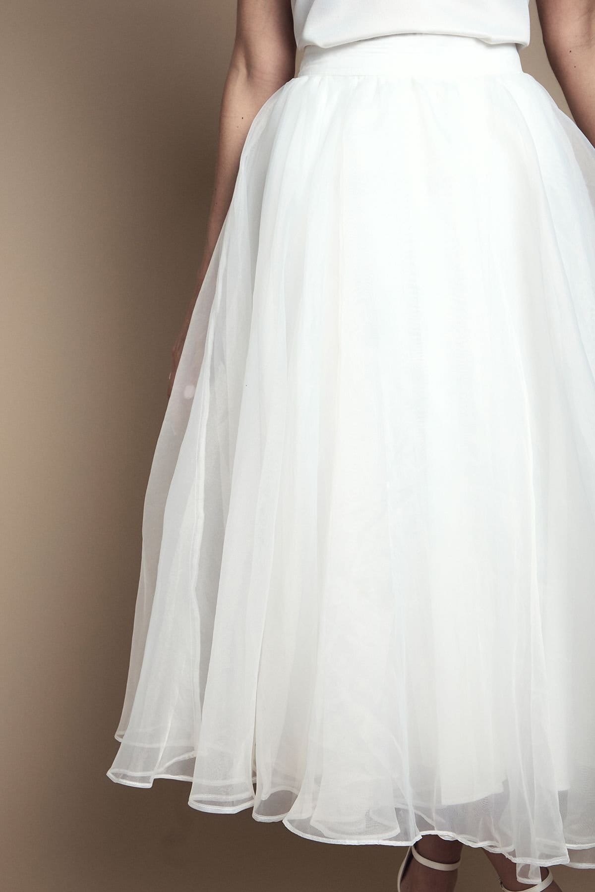 Coast Coast Women's Organza Bridal Skirt in Ivory - 4