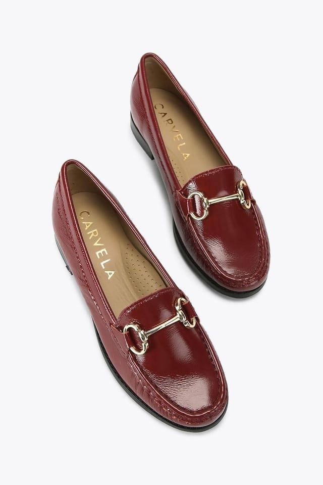 Carvela Carvela Women's 'Click' Leather Patent Flats in Red - 2