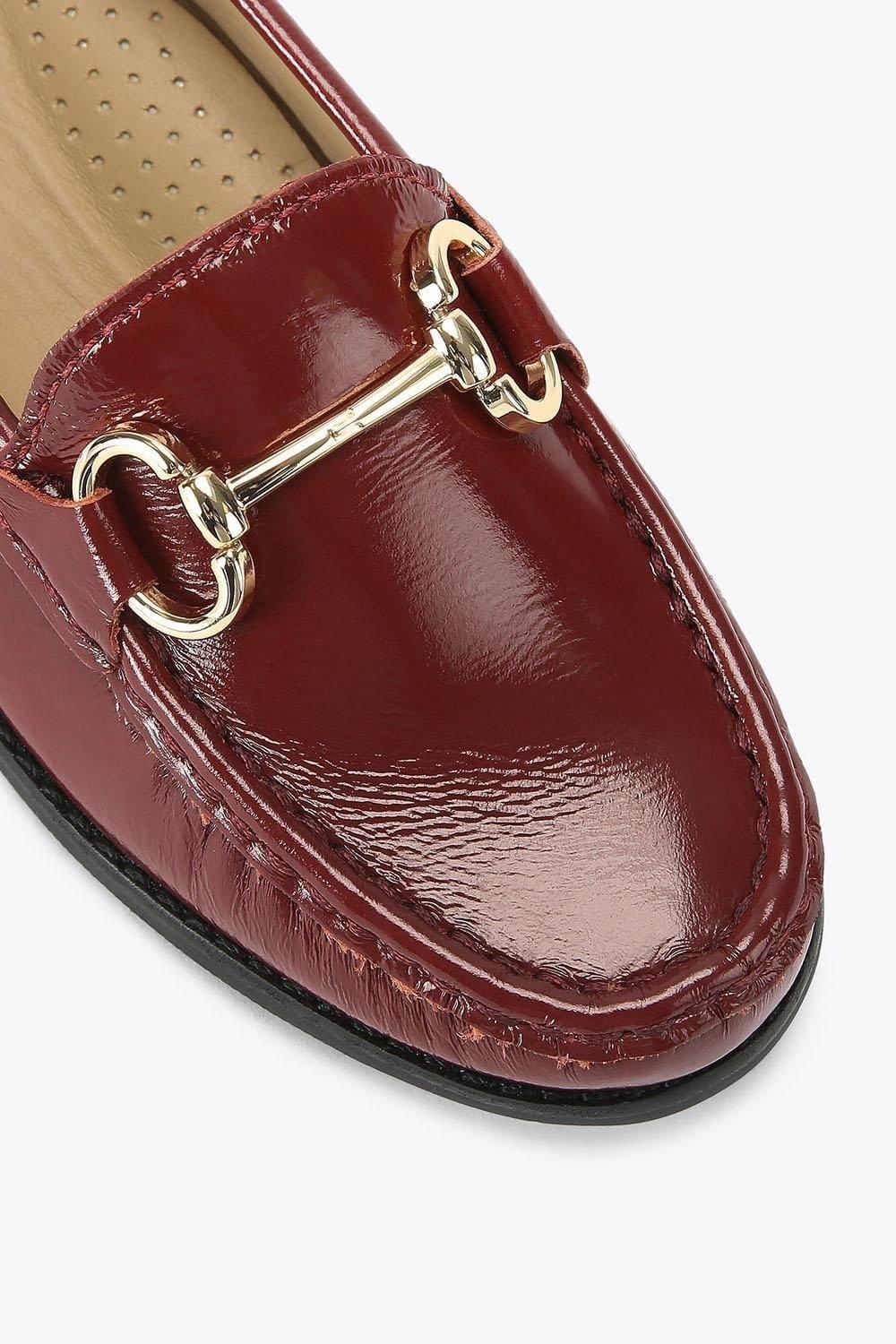 Carvela Carvela Women's 'Click' Leather Patent Flats in Red - 4