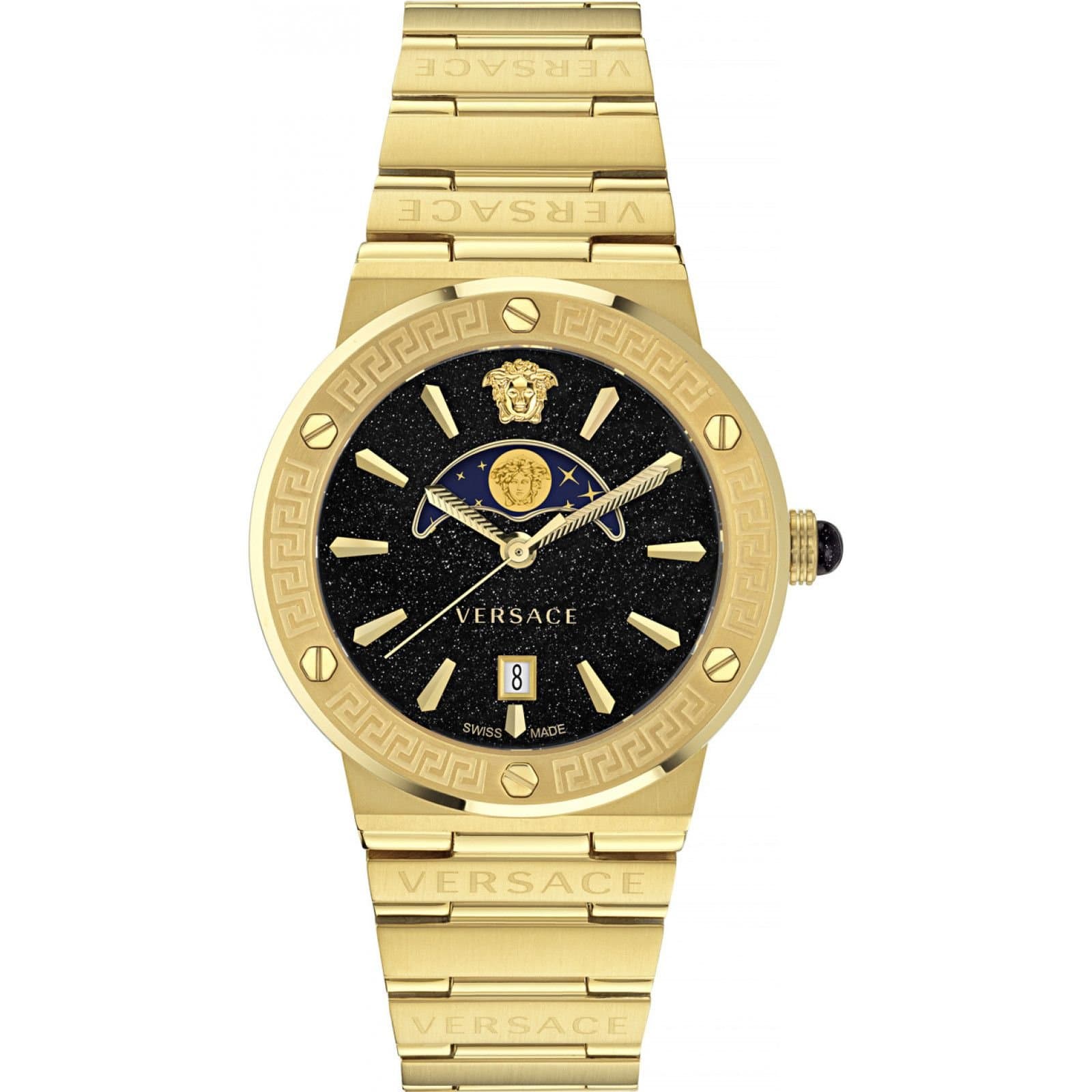 Versace Versace Men's VE7G00323 Greca 38mm Quartz Watch in Gold