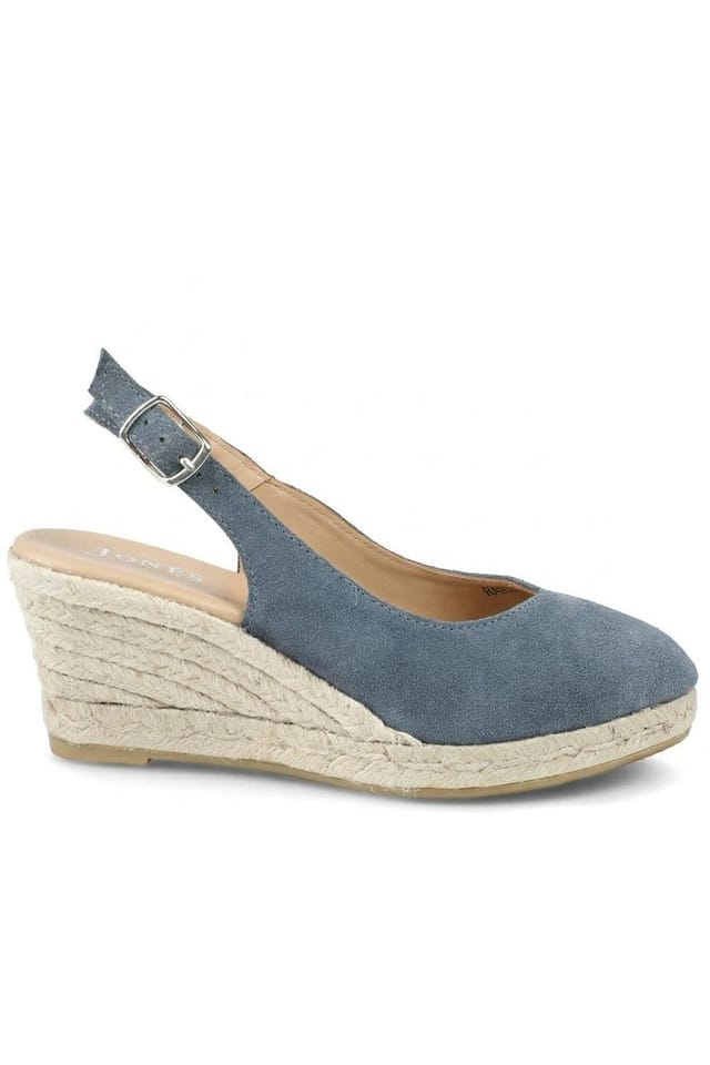 Jones Bootmaker Jones Bootmaker Women's Raisa Leather Buckle Fasten Espadrilles in Navy - 2