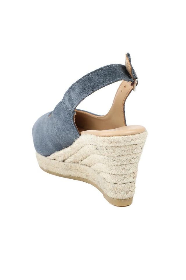 Jones Bootmaker Jones Bootmaker Women's Raisa Leather Buckle Fasten Espadrilles in Navy - 3