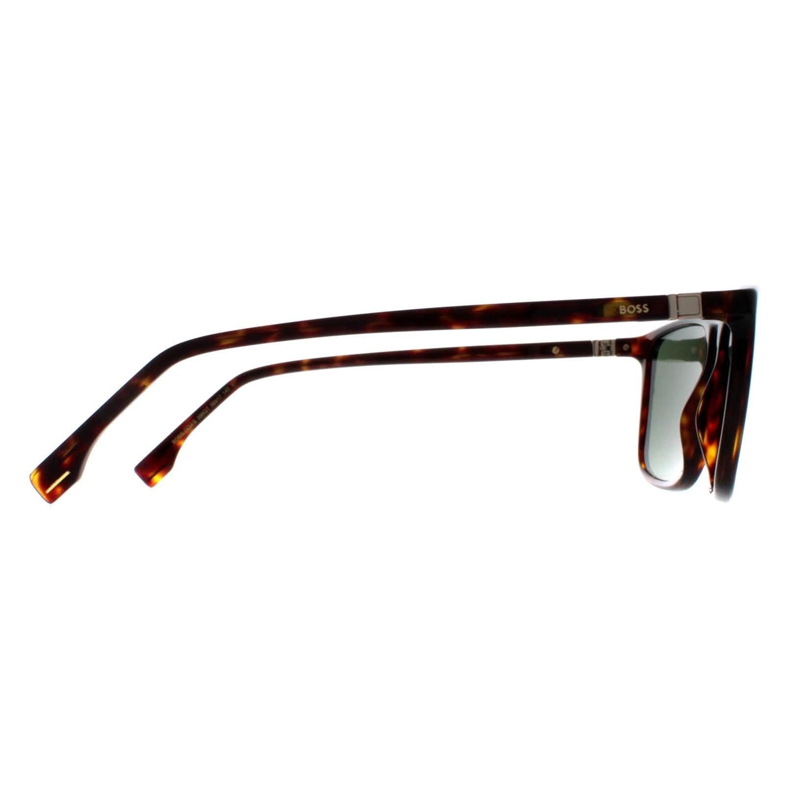 Hugo Boss Hugo Boss Men's Rectangle Havana Green BOSS 1434/S in Brown - 4