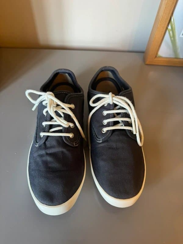 Fred Perry Fred Perry Navy Canvas Trainers UK 6 Lace Up Casual Pumps Preppy