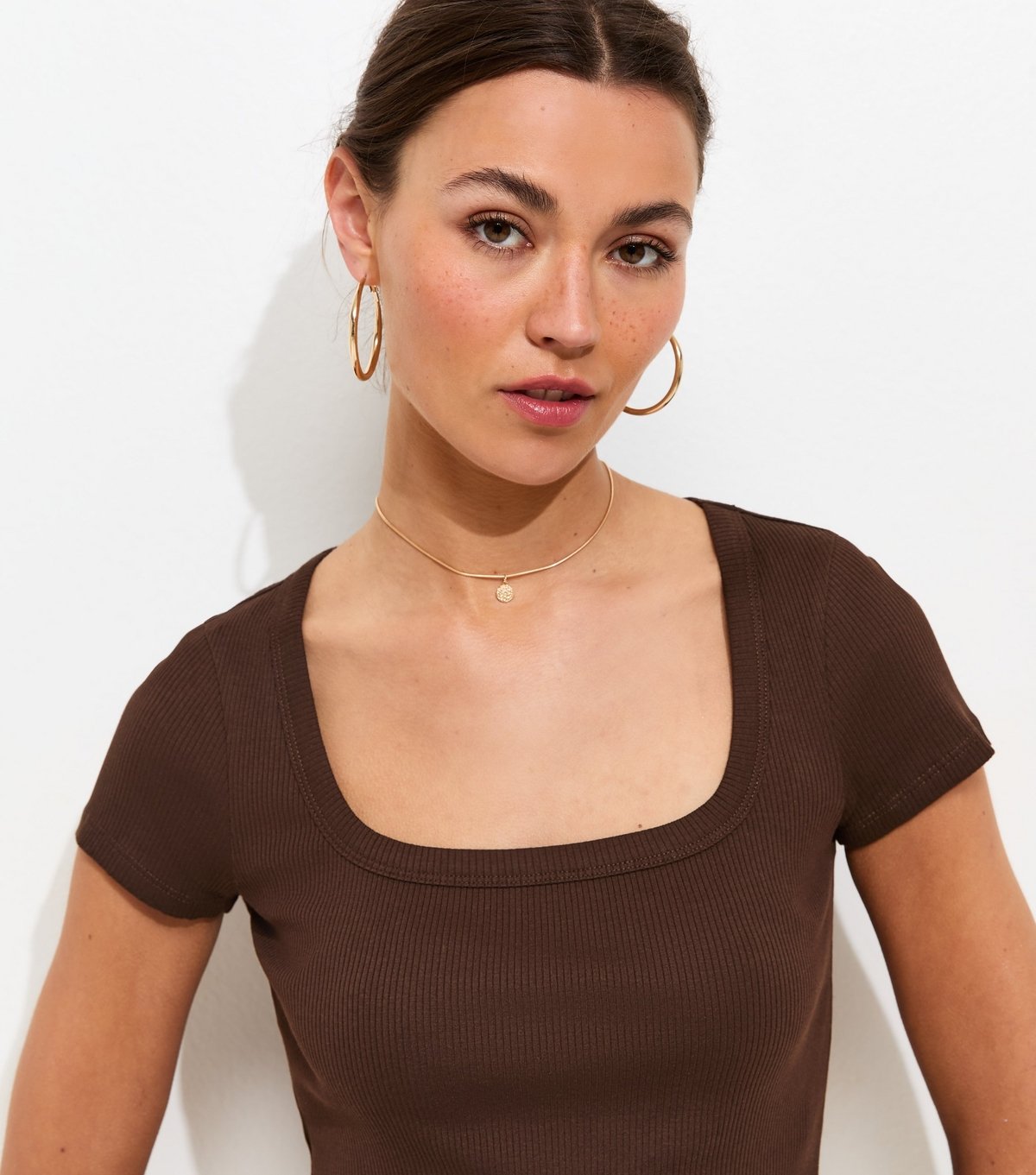 New Look Women's Brown Square Neck Top New Look - 3