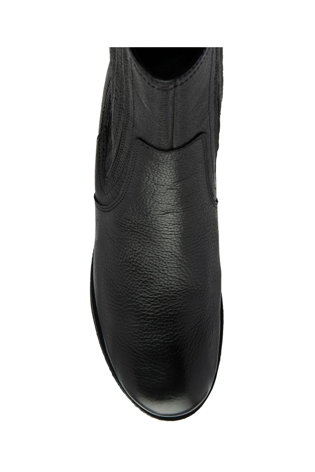 Ravel Ravel Women's Black Leather 'Calvay' Wedge Boots - 4