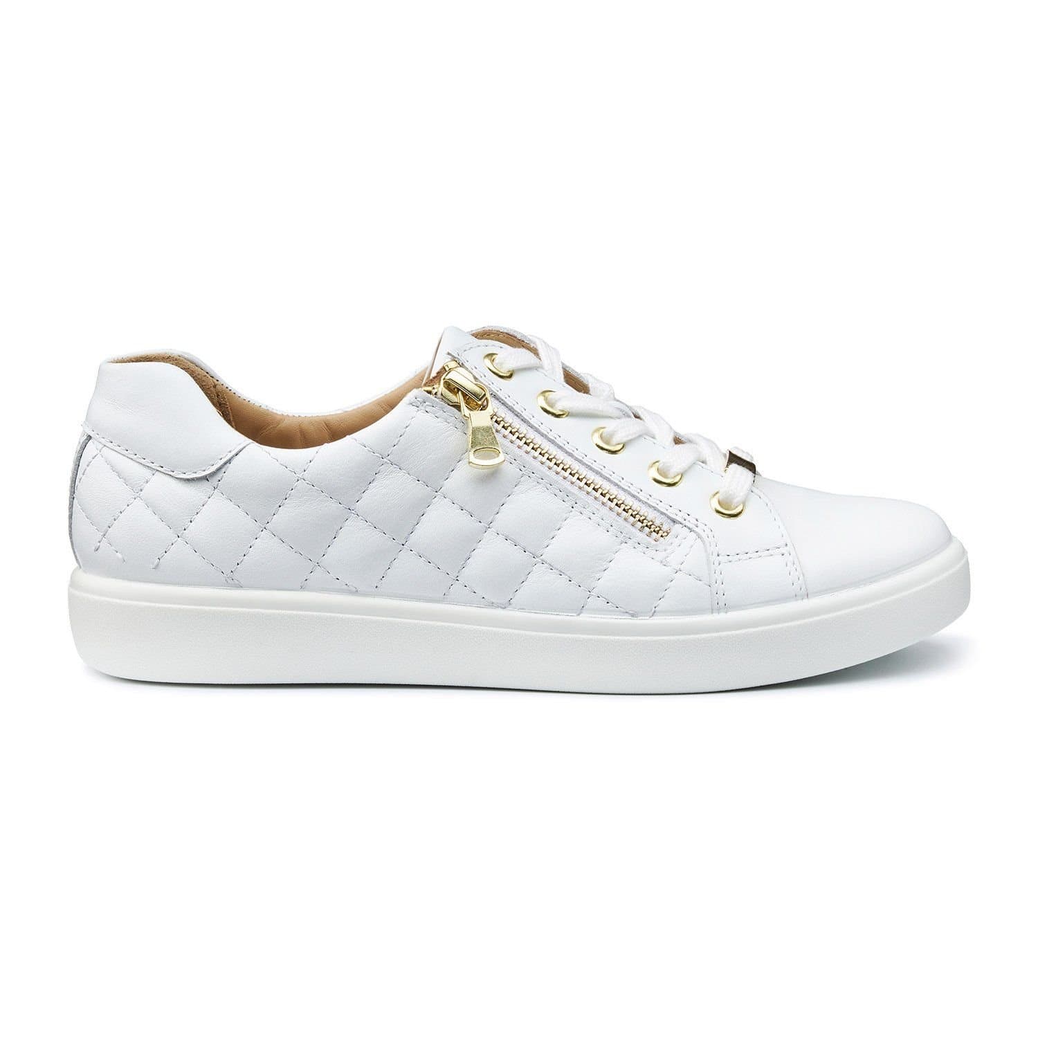 Hotter Hotter Women's 'Wonder' Quilted Trainers in White