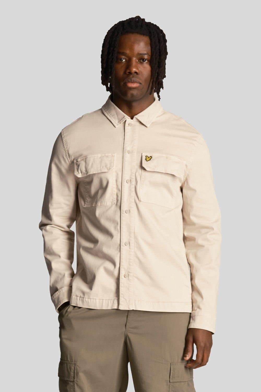 Lyle & Scott Lyle & Scott Men's Garment Dyed Overshirt Ecru