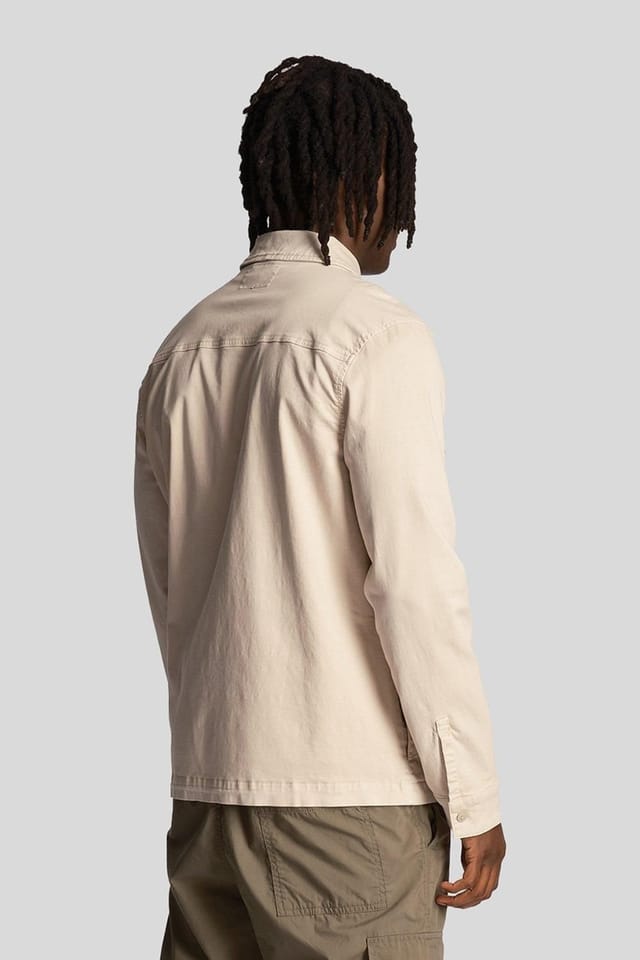 Lyle & Scott Lyle & Scott Men's Garment Dyed Overshirt Ecru - 3