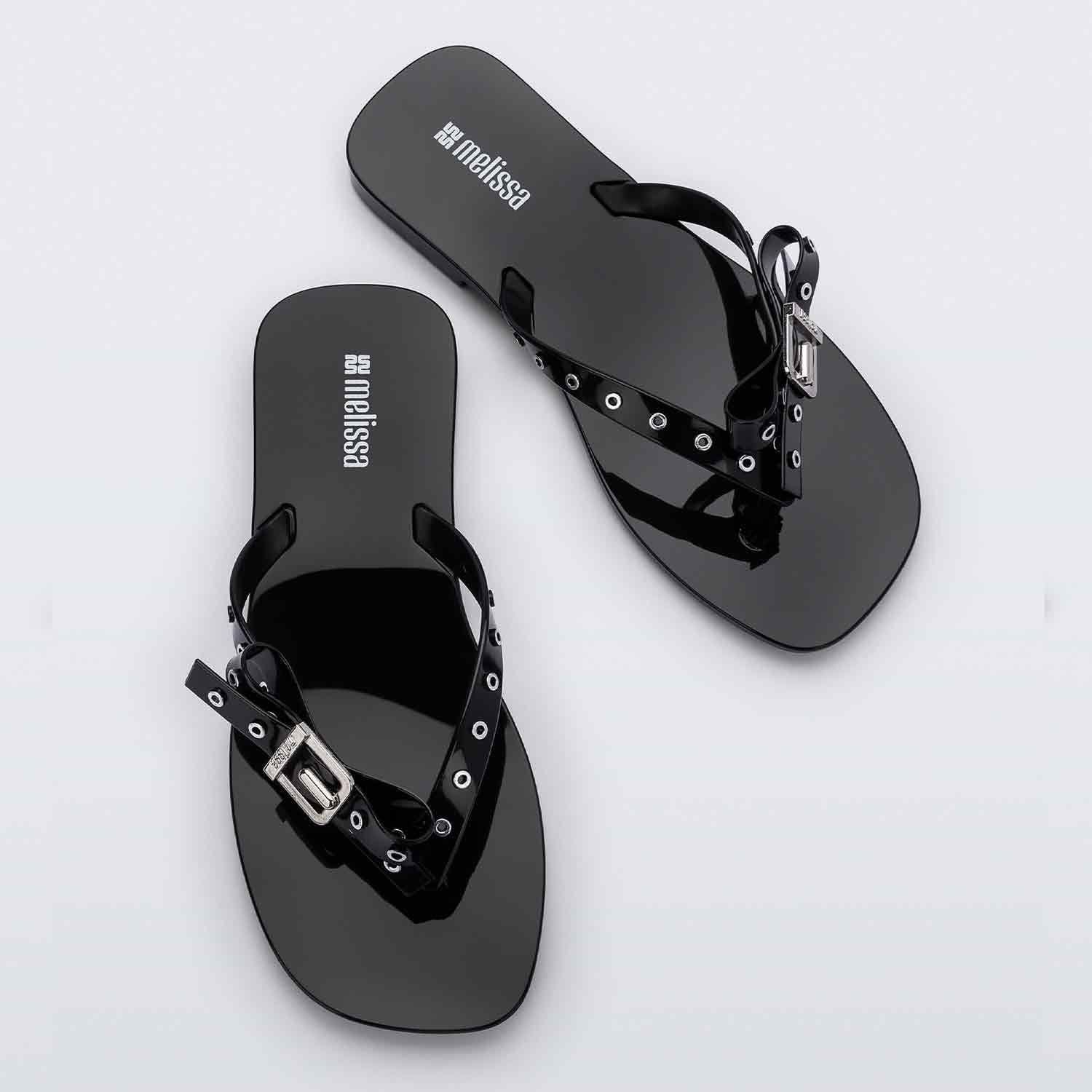 Melissa Shoes Melissa Shoes Women's Harmonic Squared Thong in Black - 4