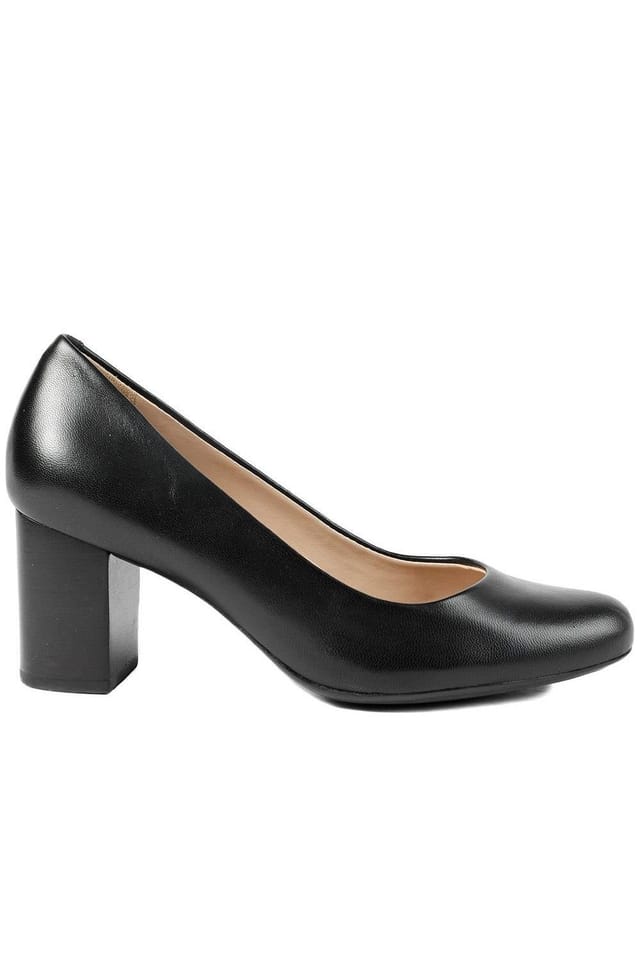 Jones Bootmaker Jones Bootmaker Women's Xantara Leather Block Heel Court Shoes in Black - 2
