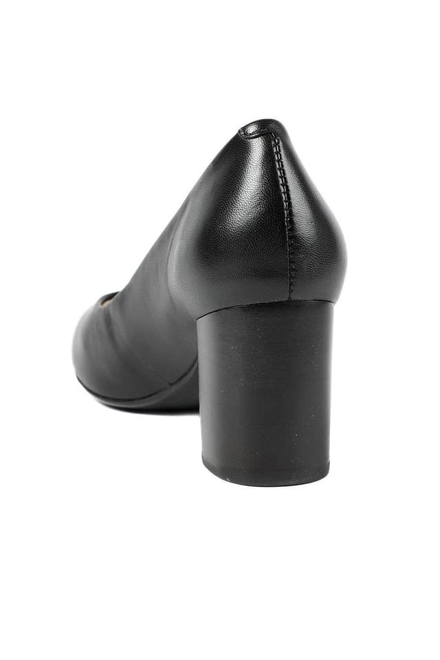 Jones Bootmaker Jones Bootmaker Women's Xantara Leather Block Heel Court Shoes in Black - 3