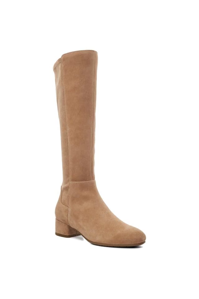 Dune London Dune London Women's Wide Fit 'Tayla' Suede Knee High Boots in Natural - 2