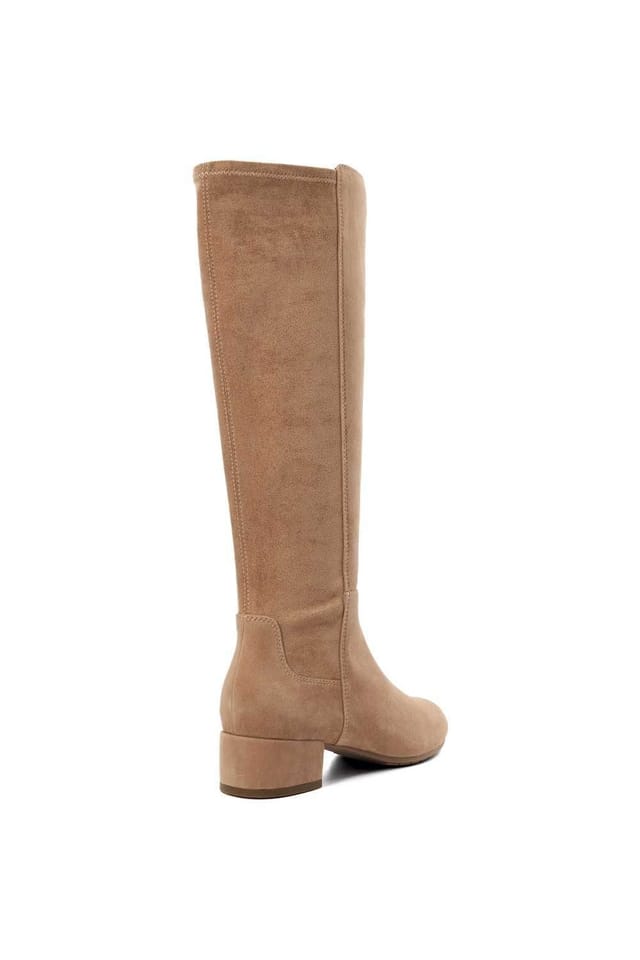 Dune London Dune London Women's Wide Fit 'Tayla' Suede Knee High Boots in Natural - 3