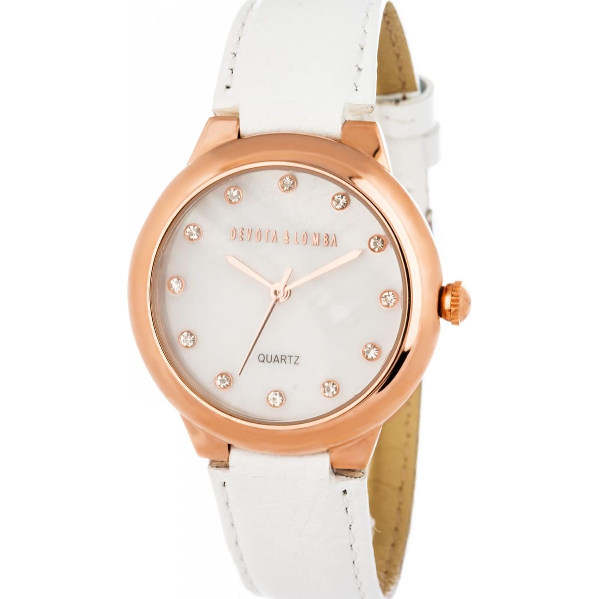 Devota & Lomba Devota & Lomba Women's DL006WN-03WHITE 35mm Quartz Watch in White - 1