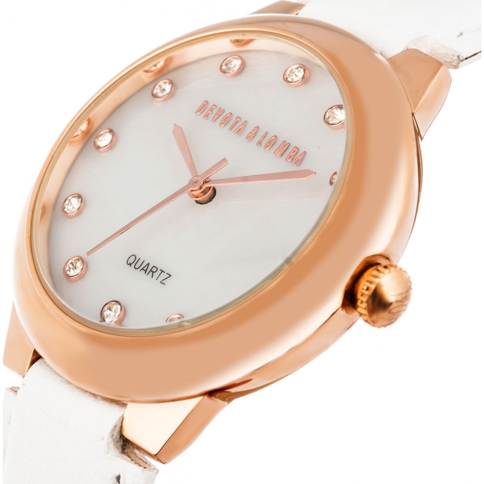 Devota & Lomba Devota & Lomba Women's DL006WN-03WHITE 35mm Quartz Watch in White - 2