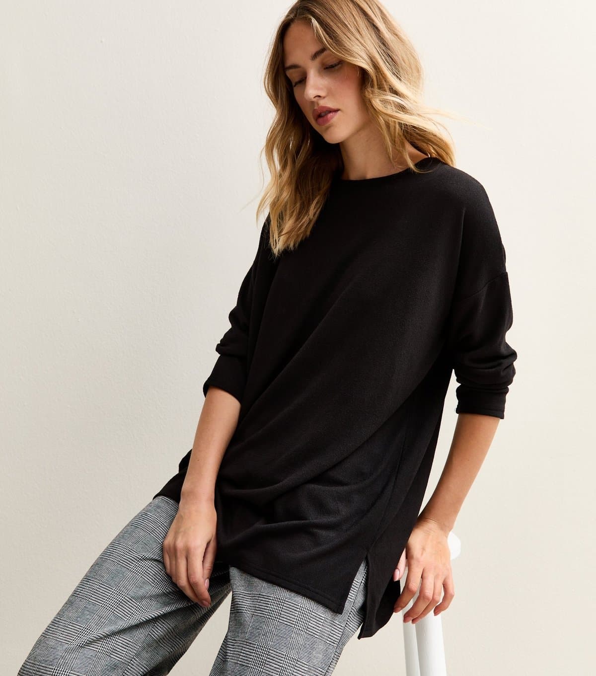 New Look Women's Black Soft Touch Long Sleeve Top New Look