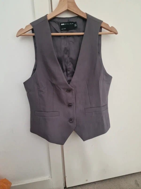 ASOS Design ASOS Design Grey Tailored Waistcoat