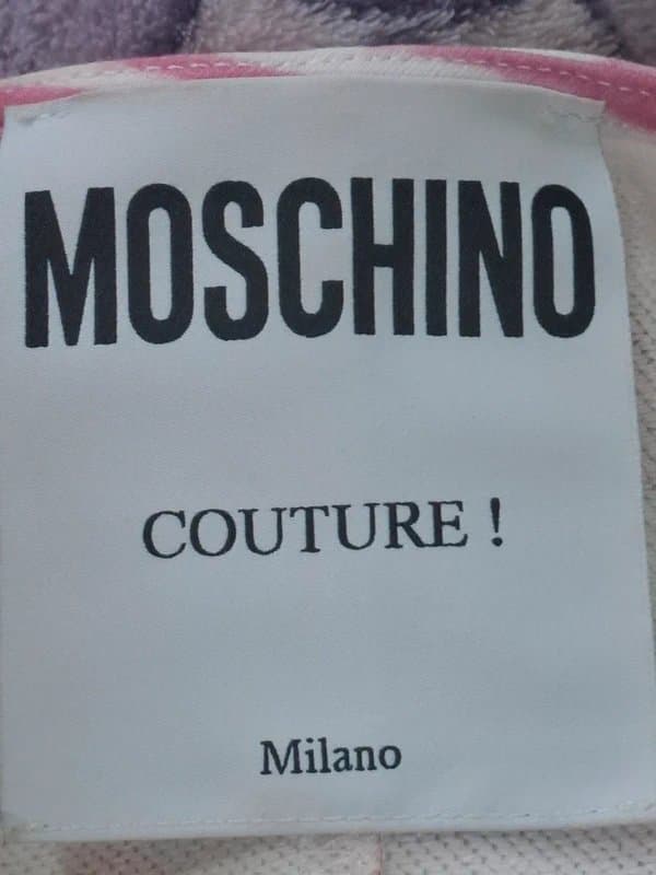Moschino Rare Moschino Couture Scribble Rose Belted Dress UK 6