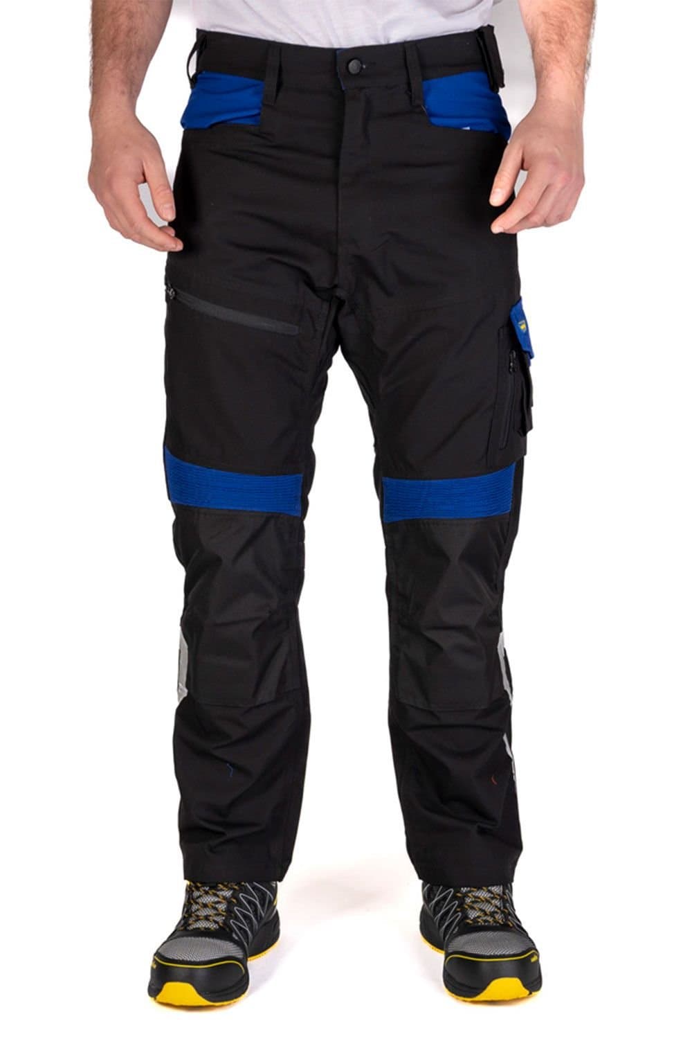 Goodyear Goodyear Men's Flex Knee Reflective Multi Tool Cargo Trousers in Black
