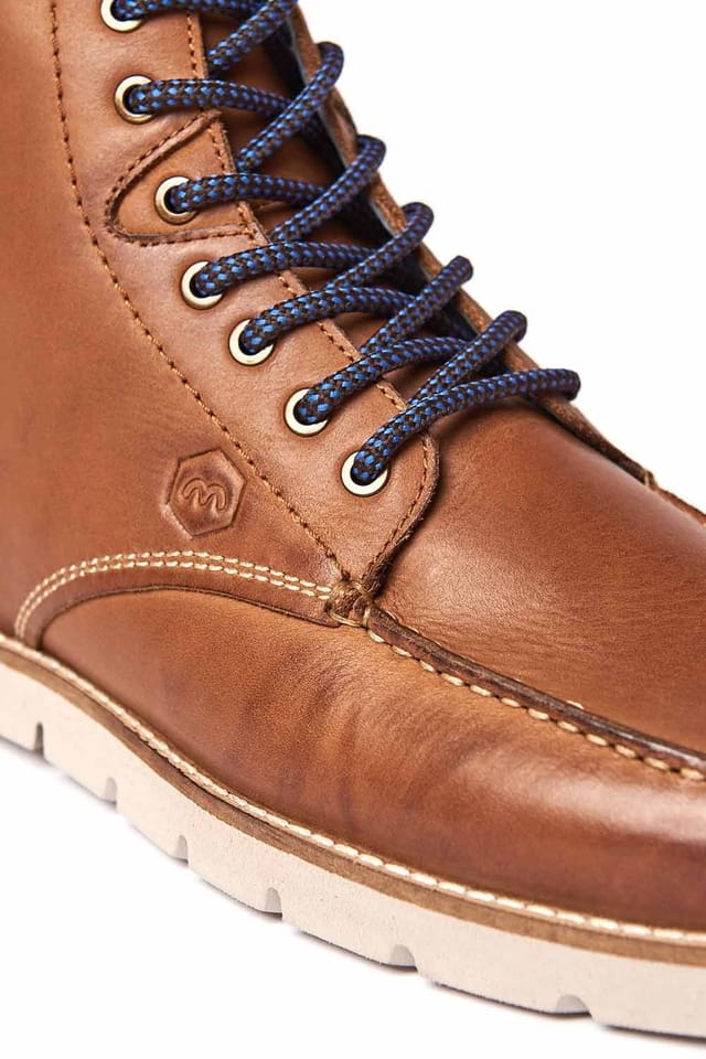 Moshulu Moshulu Men's 'Fairway' Leather Ankle Boots in Tan - 2