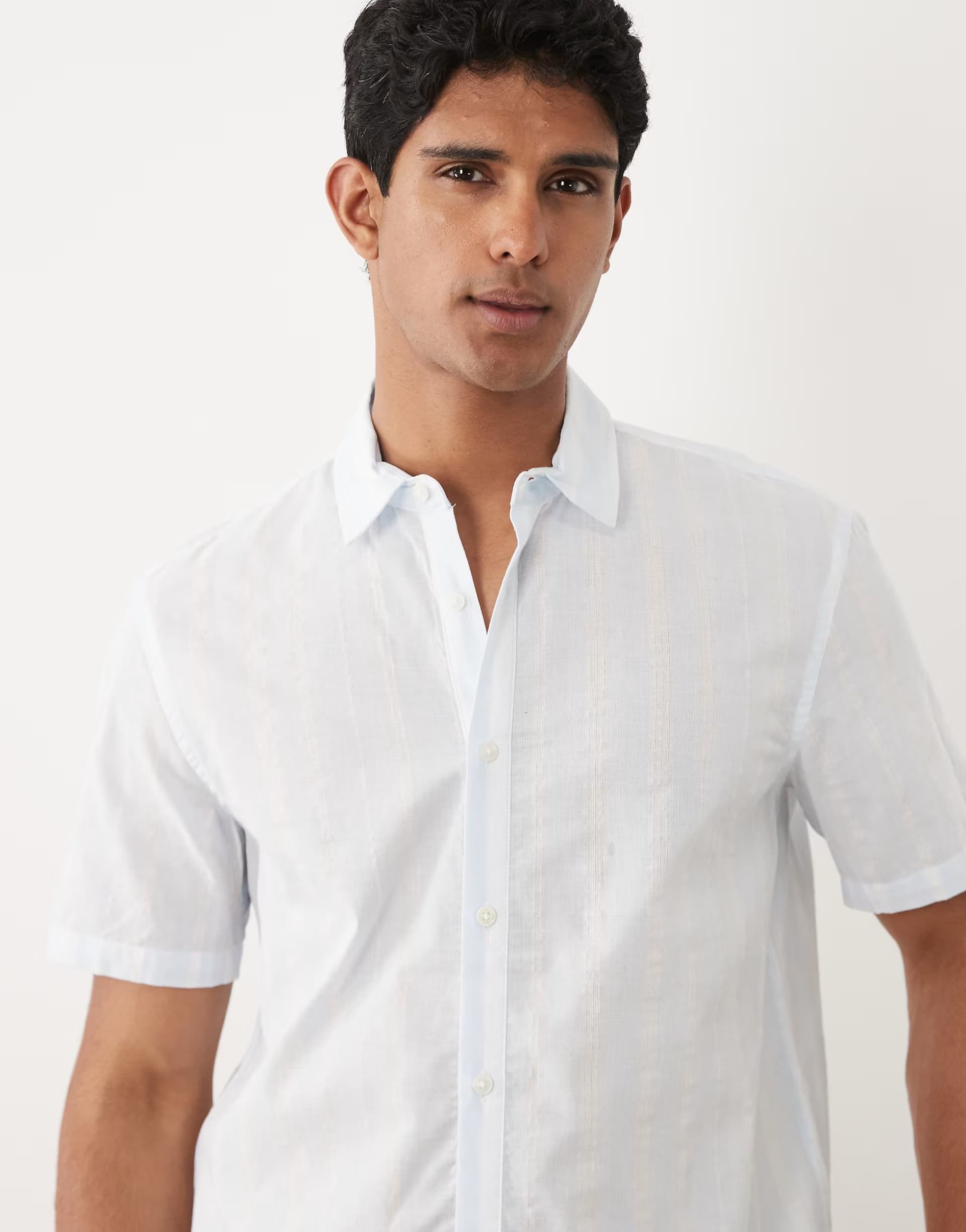 ASOS BLEND 100% cotton regular fit shirt in blue stripe