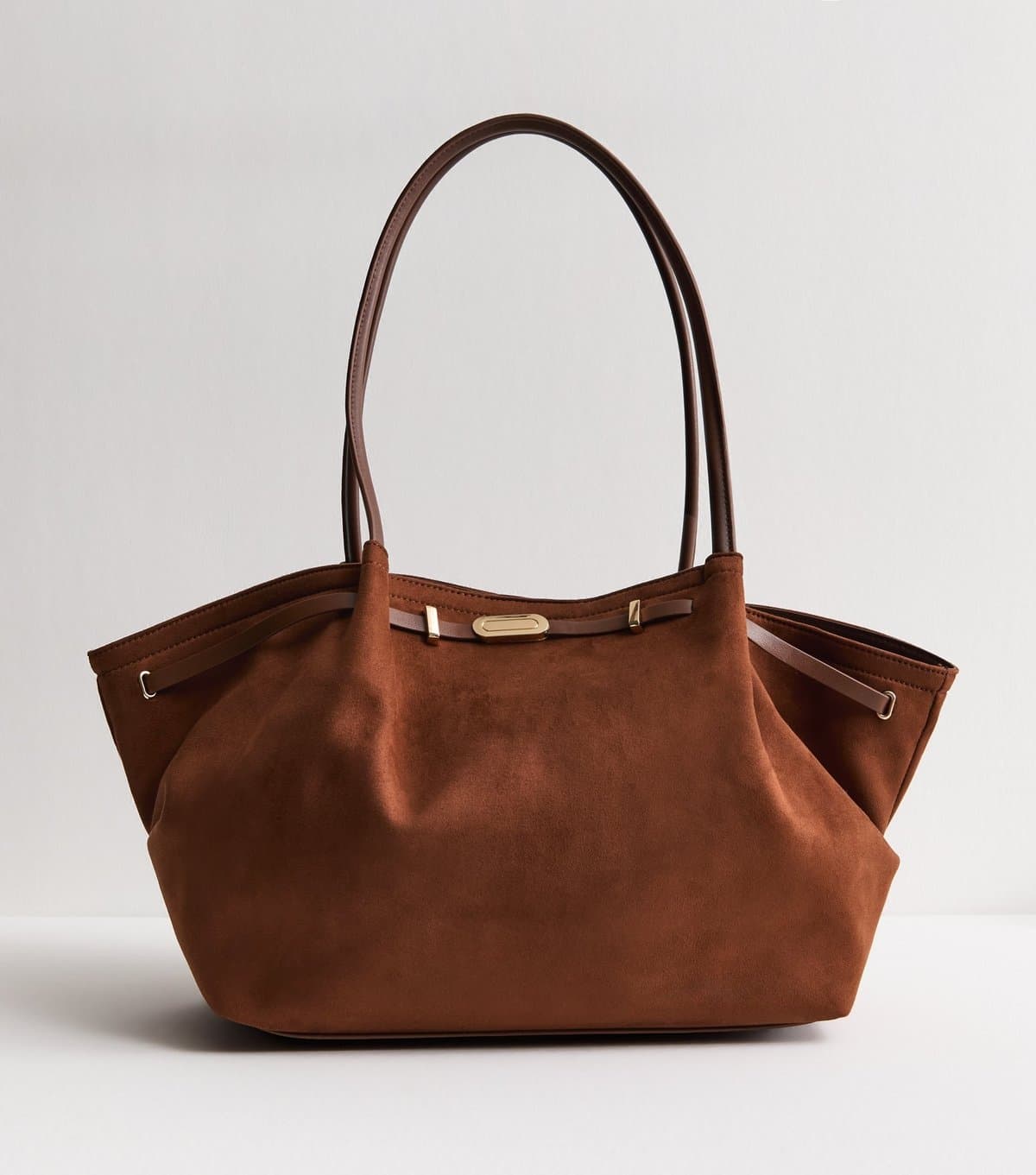 New Look Tan Faux Suede Winged Tote Bag New Look
