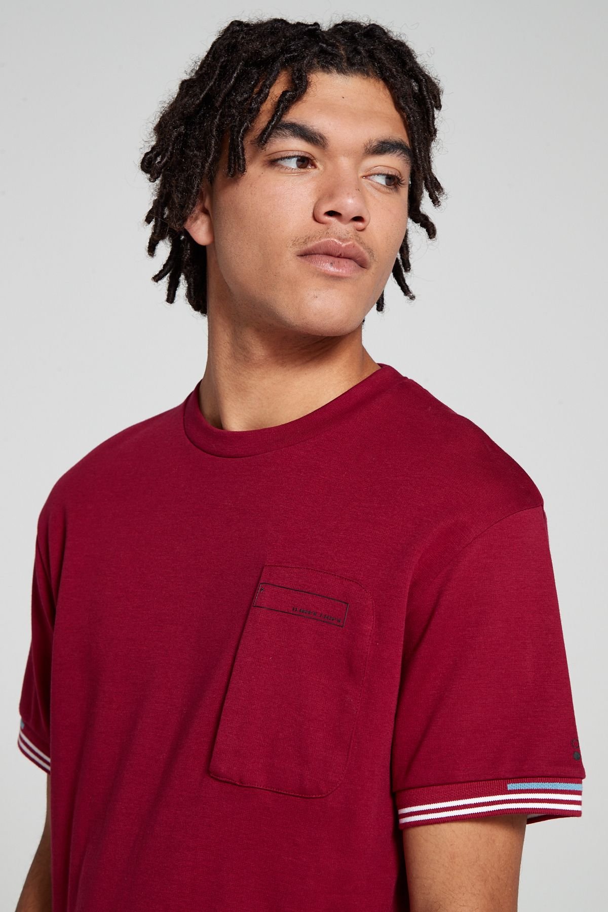 Original Creator Original Creator Men's Track 2.0 Zip Pocket T-Shirt - Cranberry Red - 3