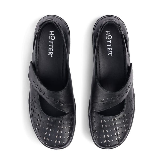 Hotter Hotter Women's Extra Wide 'Daphne' Mary Janes in Black - 3