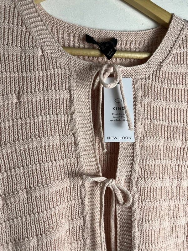 New Look New look petite - knit  tie frill hem - size 14 - pink