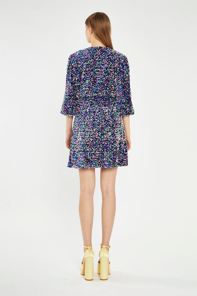 Shnoo Shnoo Women's Wrap Mini-Dress in Navy - 2